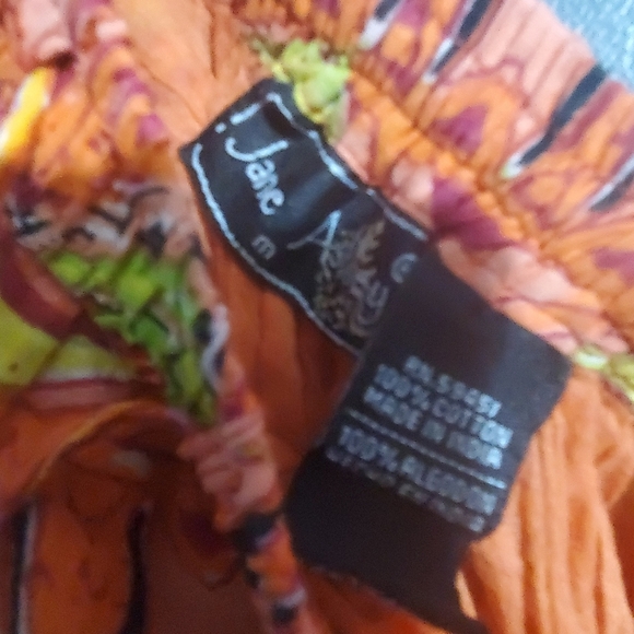 Jane Ashley Tiered Maxi Skirt 100% Cotton Bright Colors Size M - Picture 6 of 6